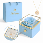Rosa Eterna y Collar Trébol