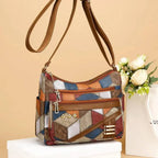 Bolso de hombro para mujer , multipocket, diseño patchwork